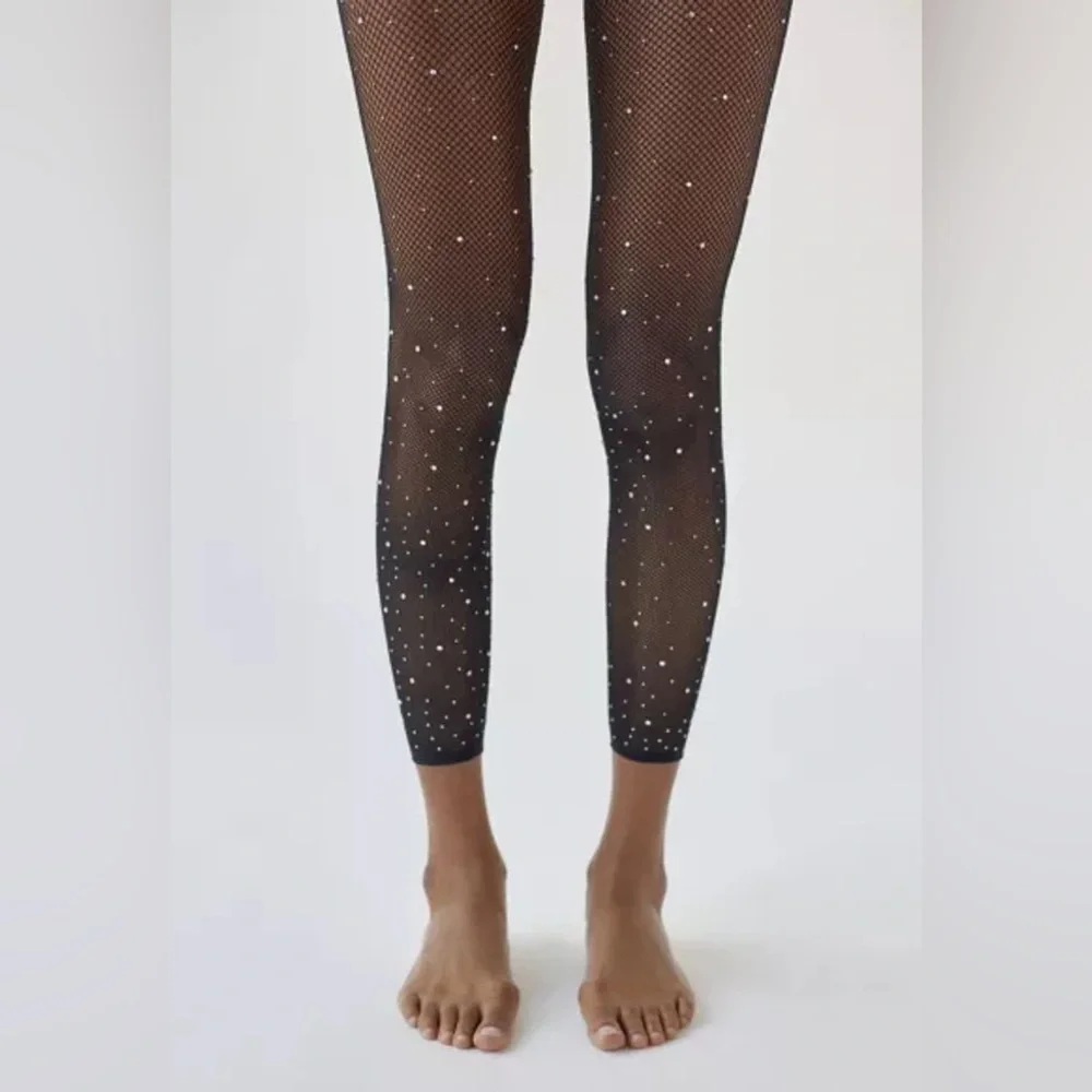 Brit Rhinestone Fishnet Full-Body Tight-Tan